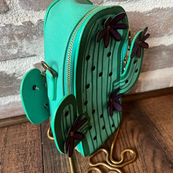 Cactus purse whimsical purses cute purses green purse shoulder bags kitschy - Picture 2 of 4